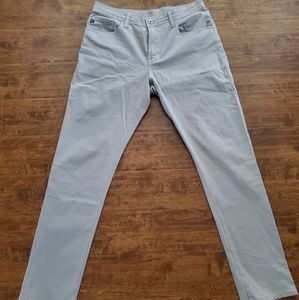 AG MENS STRAIGHT LEG WHITE JEANS